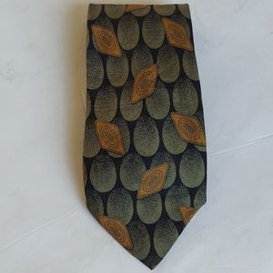 Hugo Boss Mens Gorgeous Neck Tie Green Gold